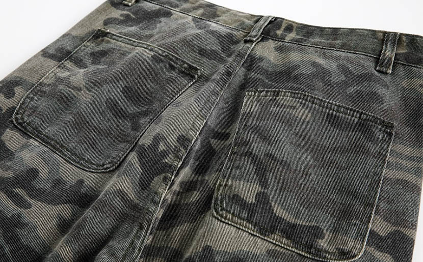 Vintage Camouflage Pocket Work Pants