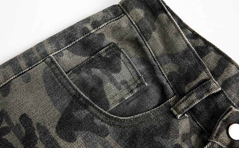 Vintage Camouflage Pocket Work Pants