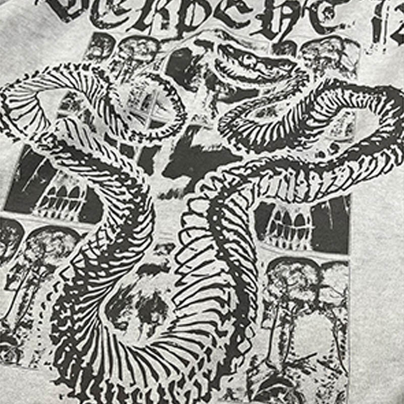 Men's Vintage Washed Snake Graphic T-Shirt