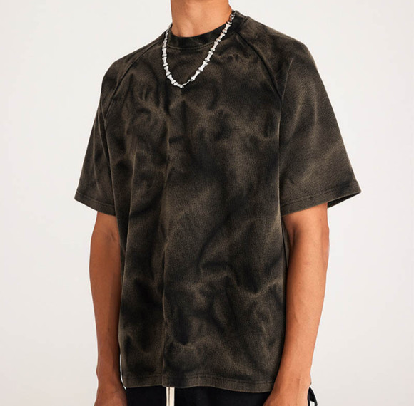 Custom Water Ripple Washed Short Sleeve T-Shirt