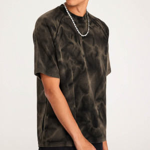 Custom Water Ripple Washed Short Sleeve T-Shirt