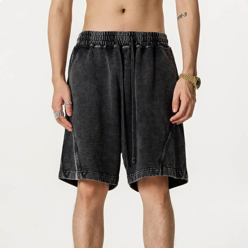 Custom Street Trend Vintage Washed Sweat Shorts