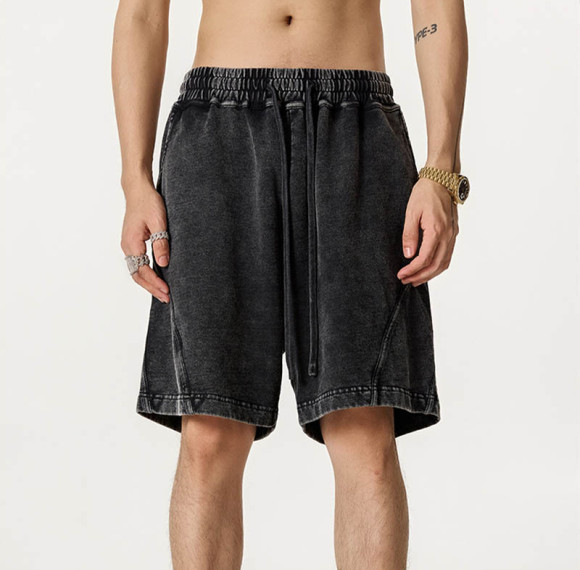 Custom Street Trend Vintage Washed Sweat Shorts