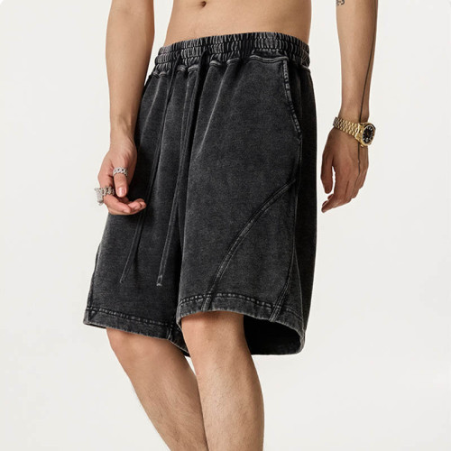 Custom Street Trend Vintage Washed Sweat Shorts