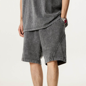 Custom Street Trend Vintage Washed Sweat Shorts