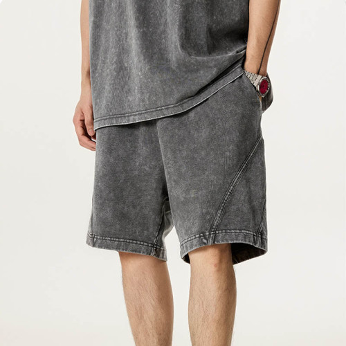 Custom Street Trend Vintage Washed Sweat Shorts