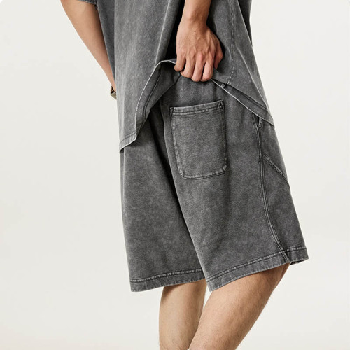 Custom Street Trend Vintage Washed Sweat Shorts