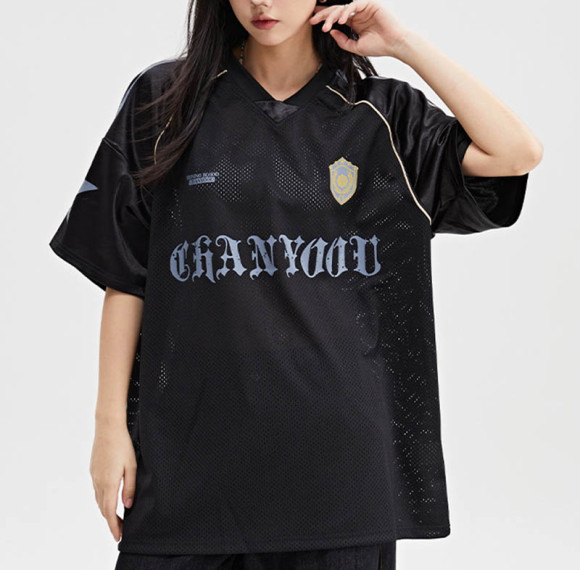 Custom Vintage Sports Street Oversized Mesh T shirt