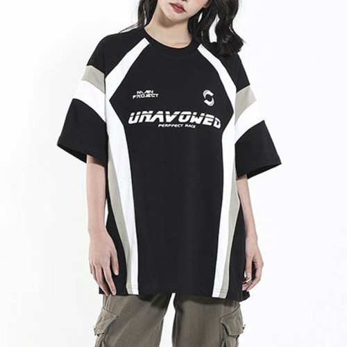 Custom Vintage Colorblock Oversized Jersey T-Shirt with with Monogram