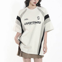 Custom Vintage Colorblock Oversized Jersey T-Shirt with with Monogram