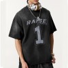 Custom Vintage Aged Design Printed Short Sleeve T-Shirt