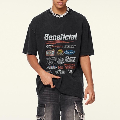 Custom Vintage High Street Style Oversized Racing T-Shirt
