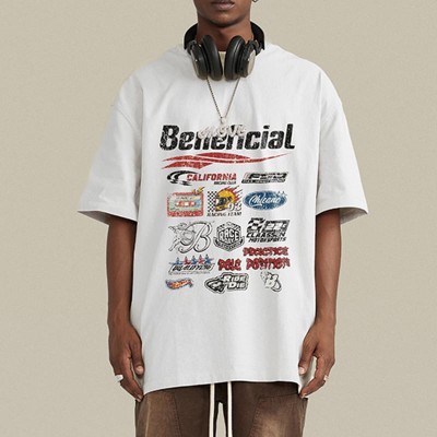 Custom Vintage High Street Style Oversized Racing T-Shirt