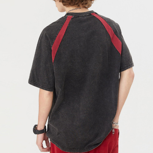 Custom 2025 Summer Sport Street Style Washed Short Sleeve T-Shirt