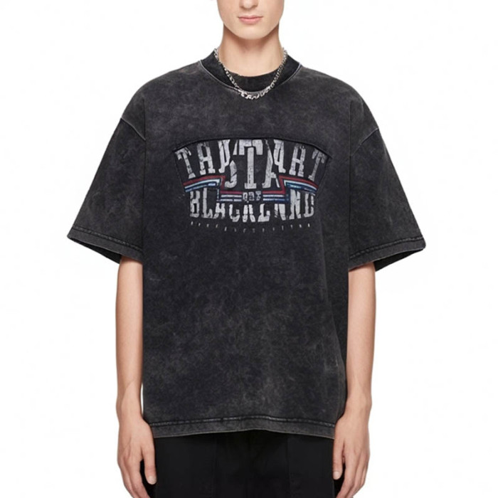 Custom 2025 Summer Street Style Vintage Wash Short-Sleeve T-Shirt | Washed & DTG | Sorona Fabric