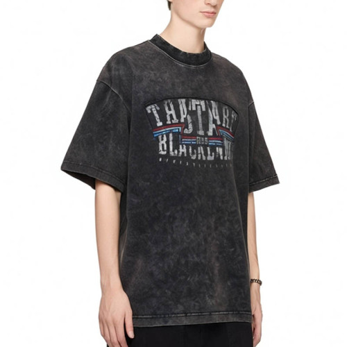 Custom 2025 Summer Street Style Vintage Wash Short-Sleeve T-Shirt