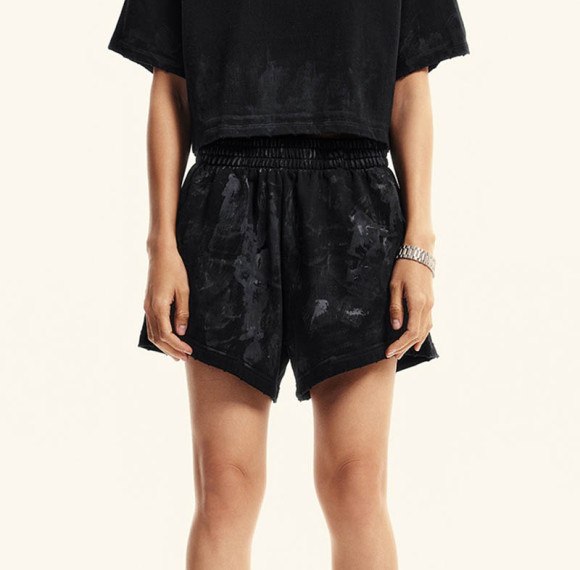 Custom Vintage Sport Style Acid Wash Cotton Shorts