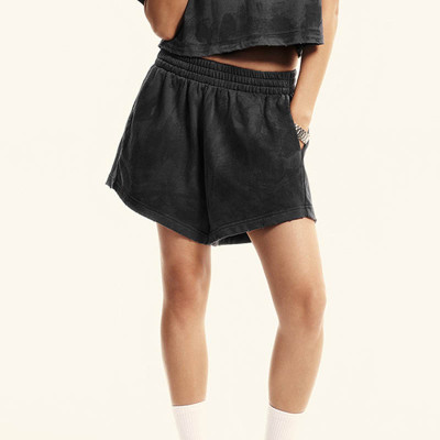 Custom Vintage Sport Style Acid Wash Cotton Shorts