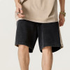 Custom Vintage Street Style Spliced Washed Cotton Shorts