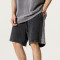 Custom Vintage Street Style Spliced Washed Cotton Shorts