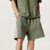 Custom Vintage Street Style Spliced Washed Cotton Shorts