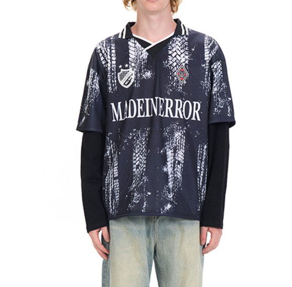 Custom Vintage Sporty Style Fake Two Piece Athletic Jersey