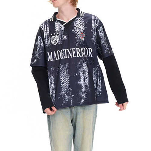 Custom Vintage Sporty Style Fake Two Piece Athletic Jersey