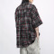Custom Tie-Dye Check Patchwork Short Sleeve Shirt | High Street Style | 100% Cotton Fabric