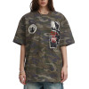 Custom Vintage Camo Short Sleeve T-shirt | Patch Embroidery | Camo Printing | Vintage Street Style