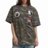 Custom Vintage Camo Short Sleeve T-shirt | Patch Embroidery | Camo Printing | Vintage Street Style