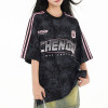 Custom Vintage Sport Jersey Letter Printed T-Shirt | Tie-dye & Screen Printing | 100% Cotton