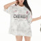 Custom Vintage Sport Jersey Letter Printed T-Shirt | Tie-dye & Screen Printing | 100% Cotton