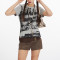 Custom Vintage Street Printed Women's Short Sleeve T-Shirt | Tie-dye & Screen Printing | 100% Cotton