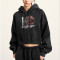 Custom American Street Washed Vintage Cropped Hoodie | Snow Washed & DTG
