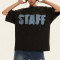 Custom Vintage Street Letter Print Applique T-Shirt | Applique Patch | 100% Cotton