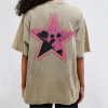 Custom Vintage Street Retro Rock Print Washed T-Shirt | Washed & Screen Printing & Puff Printing