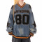 Custom Vintage Washed Jersey Oversized V Neck Sweatshirts | Sun Dried & Towel Embroidery
