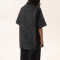Retro Street Design Washed Patchwork Half Zip T-Shirts  | Washed & Applique Patch | OEM & ODM