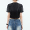 American Street Vintage Washed Slim Fit Women T-Shirt | Washed & Applique Patch & Screen Printing