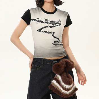 Custom Street Vintage Spray Slim Fit Women T shirt | Spray & Screen Printing