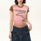 Custom Street Vintage Spray Slim Fit Women T shirt | Spray & Screen Printing
