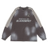 Custom Vintage Street Striped Long Sleeve T-Shirt | Spray & Screen Printing & Embroidery | OEM & ODM