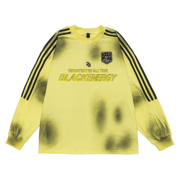 Custom Vintage Street Striped Long Sleeve T-Shirt | Spray & Screen Printing & Embroidery | OEM & ODM