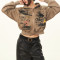 Custom Vintage Graffiti Style Boxy Fit Women's Cropped Hoodie | DTG | Milk Silk Knitted Fabric