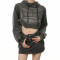 Custom Vintage Gradient Women's Cropped Hoodies | Acid Washed & Embroidery | Long Sleeve Hoodies