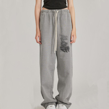 Custom Vintage Graffiti Style Washed Gradient Printed Casual Pants | 280GSM 100% Cotton Sweatpant
