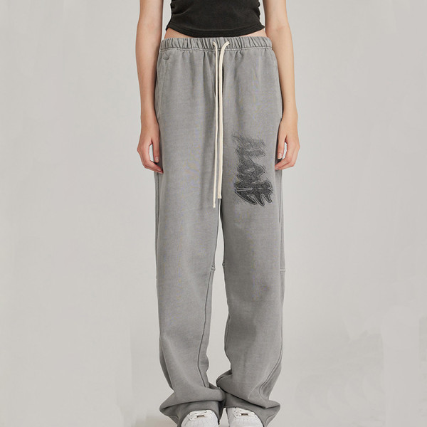 Custom Vintage Graffiti Style Washed Gradient Printed Casual Pants | 280GSM 100% Cotton Sweatpant