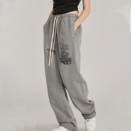 Custom Vintage Graffiti Style Washed Gradient Printed Casual Pants | 280GSM 100% Cotton Sweatpant