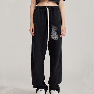 Custom Vintage Graffiti Style Washed Gradient Printed Casual Pants | 280GSM 100% Cotton Sweatpant