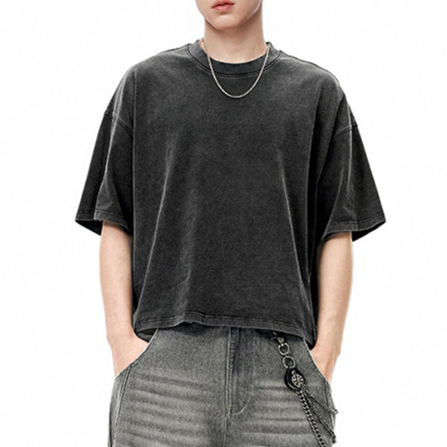 Custom Vintage Washed Solid-Color T-Shirts | Custom Blank T-shirts | 270GSM 100% Cotton | OEM & ODM